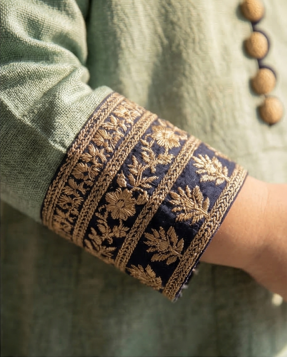 Girls A-Line Kurti with straight pant